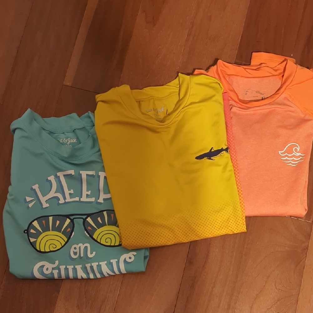 Cat & Jack Yellow and Orange Swim Rashguards